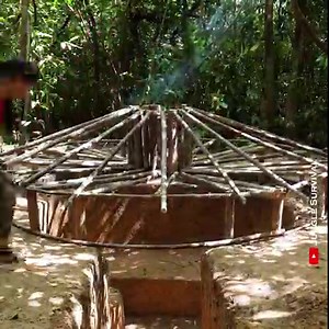Girl Living Off The grid Built the Most Secret Round Underground Grass Roof House | Jungle Survival