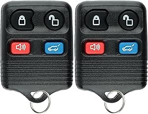 KeylessOption Keyless Entry Remote Car Key Fob for SUV Ford Edge Escape Expedition Explorer Flex (Pack of 2)