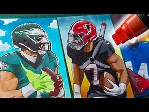 I Drew MY FANTASY FOOTBALL Team! 🐉🎨