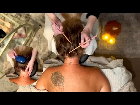 ASMR NO TALKING Relaxing & Caring Back, Nape of Neck & Hair Attention for the Dreamiest Sleep.