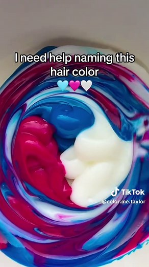 New Hair Color Mix: Pink, Blue & White