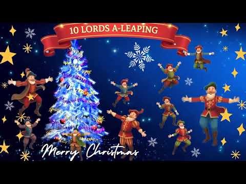 Ten Lords a-Leaping | Fun Christmas Background | 12 Days of Christmas 🎄✨
