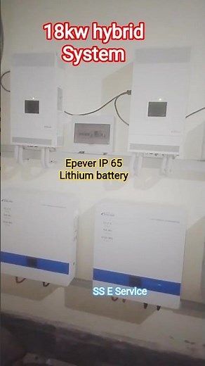18kW Hybrid Solar System Installation ⚡ Epever Inverter + Lithium Battery Bank #shorts