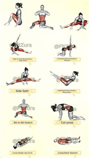 SECRET to Deep Side Splits Revealed 🤸 #fatburn #motivation #15minuteworkout #abs #sports