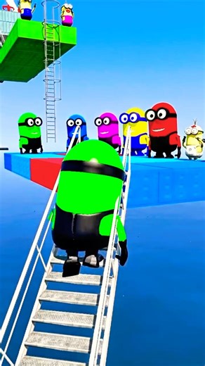 Minion Epic Water Ragdolls Jumps Fails In GTA V #shorts