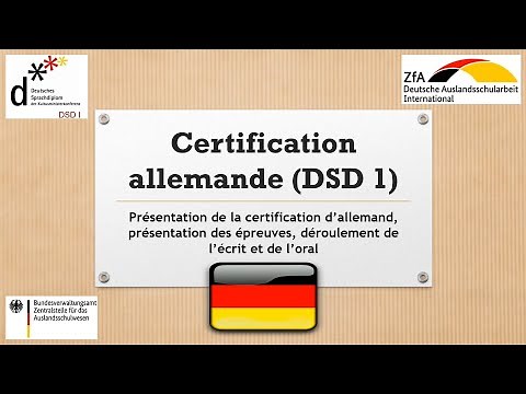 Présentation de la certification allemande (DSD 1)