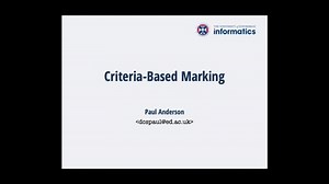 Criteria-based marking
