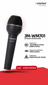 Experience crystal-clear output with Clarion WM701 Premium Microphone — built for creators, performers, and professionals who demand perfection in every note. Reliable. Powerful. Premium. #clarion #audio #WM701#microphone #proaudio #soundprofound #studioquality #audioperfection #sound #music #dj | clarion audio