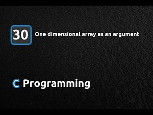 C Programming Language - One dimensional array as an argument