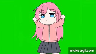 Bocchi Dance - Lonely Lonely Green Screen (4K) | Bocchi the Rock on Make a GIF