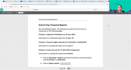 Unit 6.11 End of Financial Year Reports