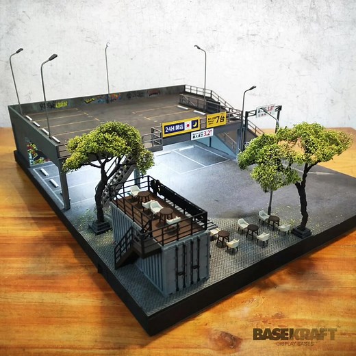 1/64 Scale Toy Photography Diorama Base for Carpark 3545A