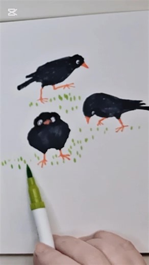 Birds sketching #Draw crows
