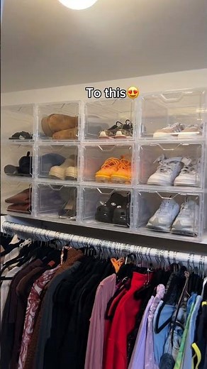 Clear Shoe Organizer Boxes That Upgraded My Whole Closet | 🛍️ Link in the comment 💖⬇️