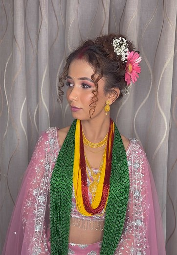 My cute reception bride 🤩🌸 #reception #receptionmakeup #makeover #makeuplook #makeupwithanju #bridebyanju #foryou #fyp