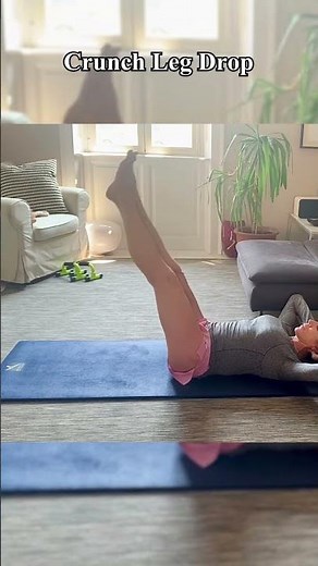 ABS Crunch Leg Drop | Knee to Chest #abs #workout #fitness #yourfitsideover45 #workoutathome