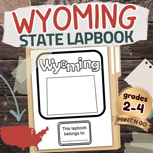 Wyoming State Lapbook: Printable Geography and History Notebook Pages Pack - Etsy Australia