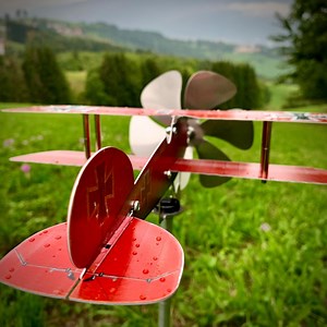 Wind Spinner Aircraft Model Albatros Red Baron in Stainless Steel Handmade for Collectors - Etsy