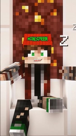 MINEGREEN Is Having A Horrible Nightmare! - Minecraft #shorts