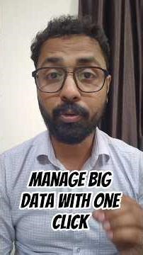 Manage big and scattered data in excel with one click #exceltricks #exceltips #excelshortcut