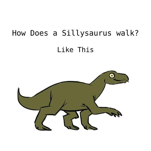 How Does A SillySaurus Walk? #dinosaur #animation