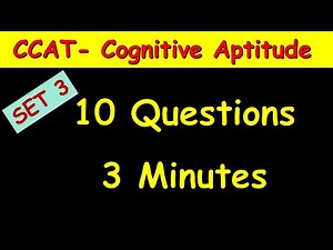 CCAT (Criteria Cognitive Aptitude Test) | 10 Questions in 3 Minutes | Practice Set 3