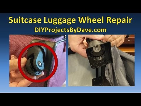 How to Repair Suitcase Luggage Wheel #diy #suitcaseWheelRepair #diyProjectsByDave