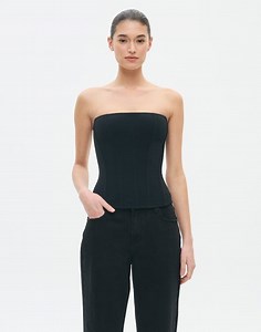 Strapless Mesh Sculpt Corset in Black | Glassons AU