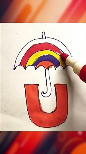 ☂️ Easy Umbrella Drawing | Step-by-Step Umbrella Drawing for Beginners 🌈