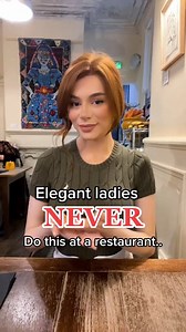 Elegant ladies never do this at a restaurant #diningetiquette #elegancetips #classyladiesonly | Style and Elegance