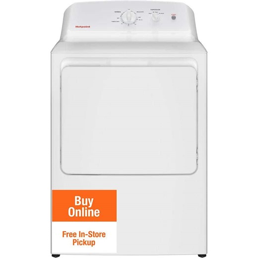 Hotpoint 6.2 cu. ft. vented Gas Dryer in White with Auto Dry HTX26GASWWW - The Home Depot