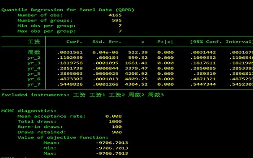 【菜单版】stata三天写论文！面板分位数回归实战