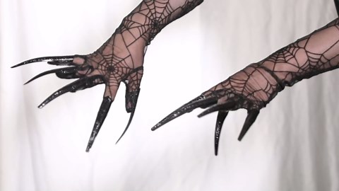 10 Pcs Long Finger Claws ,cuff design Adjustable Black Metal nail rings extension,Halloween articulated hands jewelry fingertip, Cool stuff scary vampire demon Cat Cosplay accessories women costume