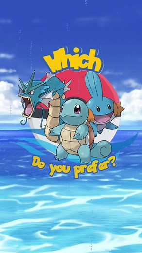Which Water type Pokemon Do you prefer? 🌊 #pokemoncommunity #pokemon #pokemonwatertypes #pokemontiktok