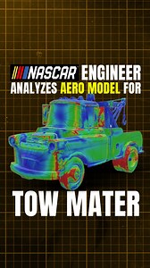 How does The World’s Best Backwards Driver™️ stack up in an aerodynamic analysis? 🤔 We brought back our Aerodynamics/CFD Engineer Seth Dillard to help analyze the latest Air Shaper model of Tow Mater from Cars. He may not be built for Piston Cup racing, but we found some interesting details about Mater’s body shape Shoutout to Wouter at Air Shaper for uploading the model! | RFK Racing