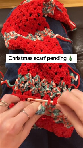 Feet up and crocheting! Christmas scarf pending… hopefully it’ll be finished for this Christmas    臨 #craftymammy #craftymammyfabrics #woolshop #lovecrochet #christmascrochet | Crafty Mammy Fabrics | Facebook