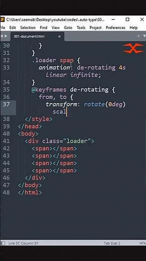 Square Loader Animation Using HTML & CSS