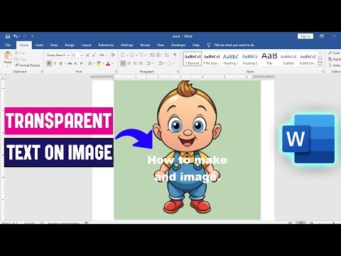 How to Add a Transparent Text Box onto an Image in Word