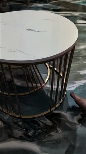 living room table, round nested table , Engineered wood table top