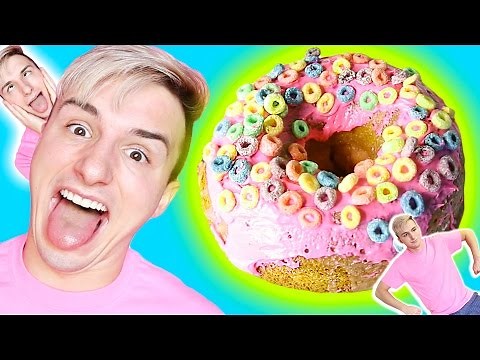DIY GIANT Froot Loop Donut