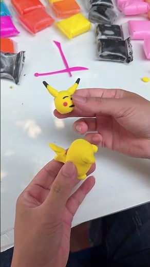 Sculpting Pikachu with Colorful Clay! ⚡#rumi #kpop
