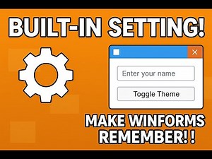 💾 Save App Settings Like a Pro in WinForms – The Easy Way!