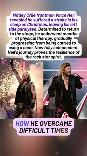 Mötley Crüe’s Vince Neil opens up on life changing stroke and road to recovery