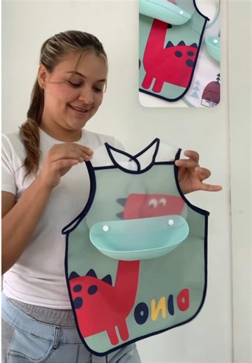 Nuevos baberos con bolsillo recolector😍🤤#enviosnacionales #alimentacioncomplementaria #baberos #bebitos