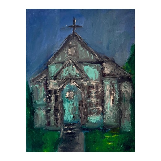 Abstract Rustic Church – Original Oil Painting of a Rustic Church Chapel / Landscape Oil Painting - Etsy UK