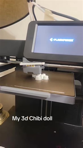 my first 3d printed chibi doll. Next time I will Scale up the doll #3dprinting #chibi