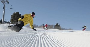 Group People Snowboarding On Ski Resort Stock Footage Video (100% Royalty-free) 1109829921 | Shutterstock