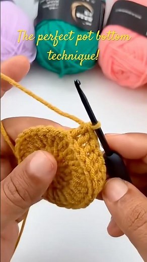 The perfect pot bottom technique ever! #hiruhandmade #crochet