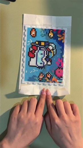 🐱🌊 Hello Kitty Underwater Stamp Perler Bead DIY | Ocean Pixel Art Craft
