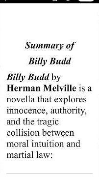 Billy Budd Summary